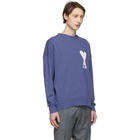 AMI Alexandre Mattiussi Blue Ami De Coeur Sweater