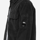 C.P. Company Men's Cord Arm Lens Overshirt in Black