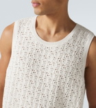 Frame Crochet cotton-blend tank top