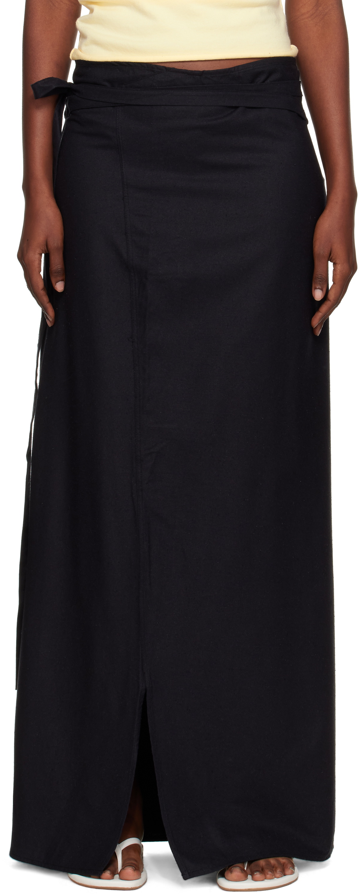 Baserange Black Venn Maxi Skirt