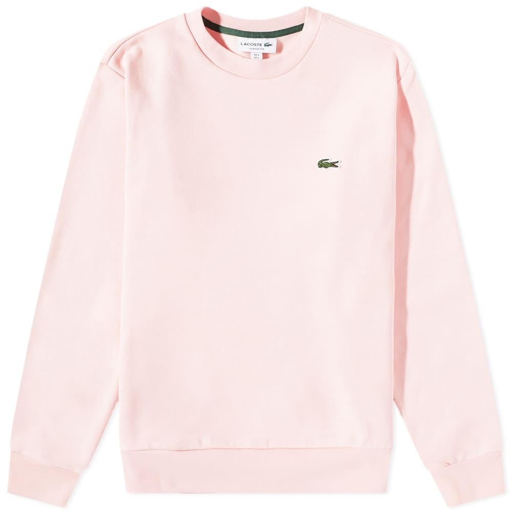 Photo: Lacoste Men's Classic Crew Sweat in Waterlilly Pink