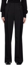 LOW CLASSIC Black Wide-Leg Trousers