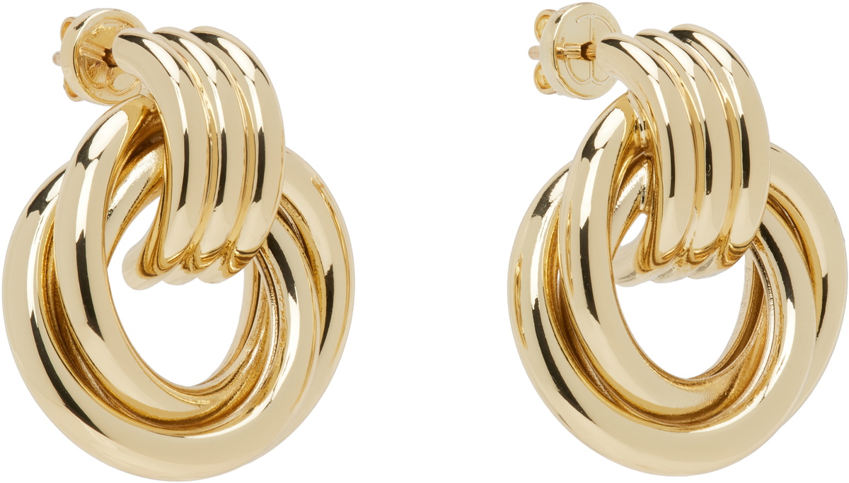 ANINE BING Gold Triple Knot Earrings