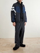 VETEMENTS - Logo-Embroidered Colour-Block Shell Track Jacket - Black