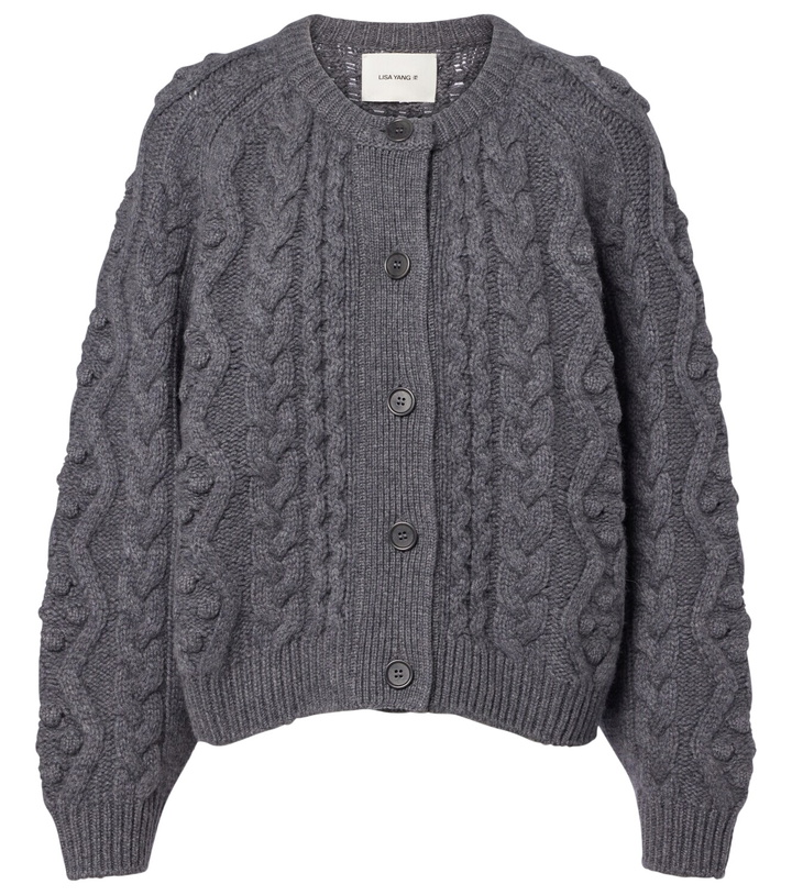 Photo: Lisa Yang Winroe cable-knit cashmere cardigan