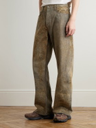 AGOLDE - Afton Stone-Washed Straight-Leg Jeans - Brown