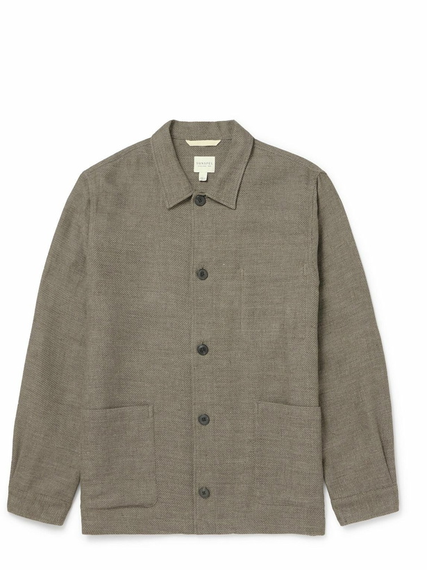 Photo: Sunspel - Cotton and Linen-Blend Overshirt - Green
