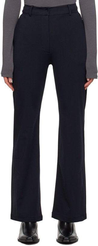 Photo: Youth Navy Side-Slit Trousers