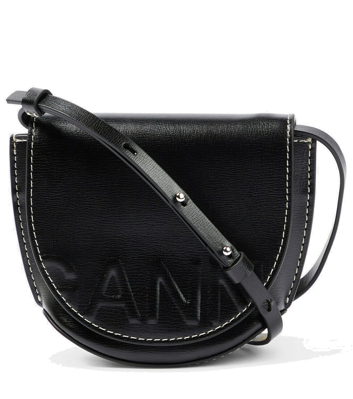 Ganni - Banner Mini logo leather belt bag GANNI