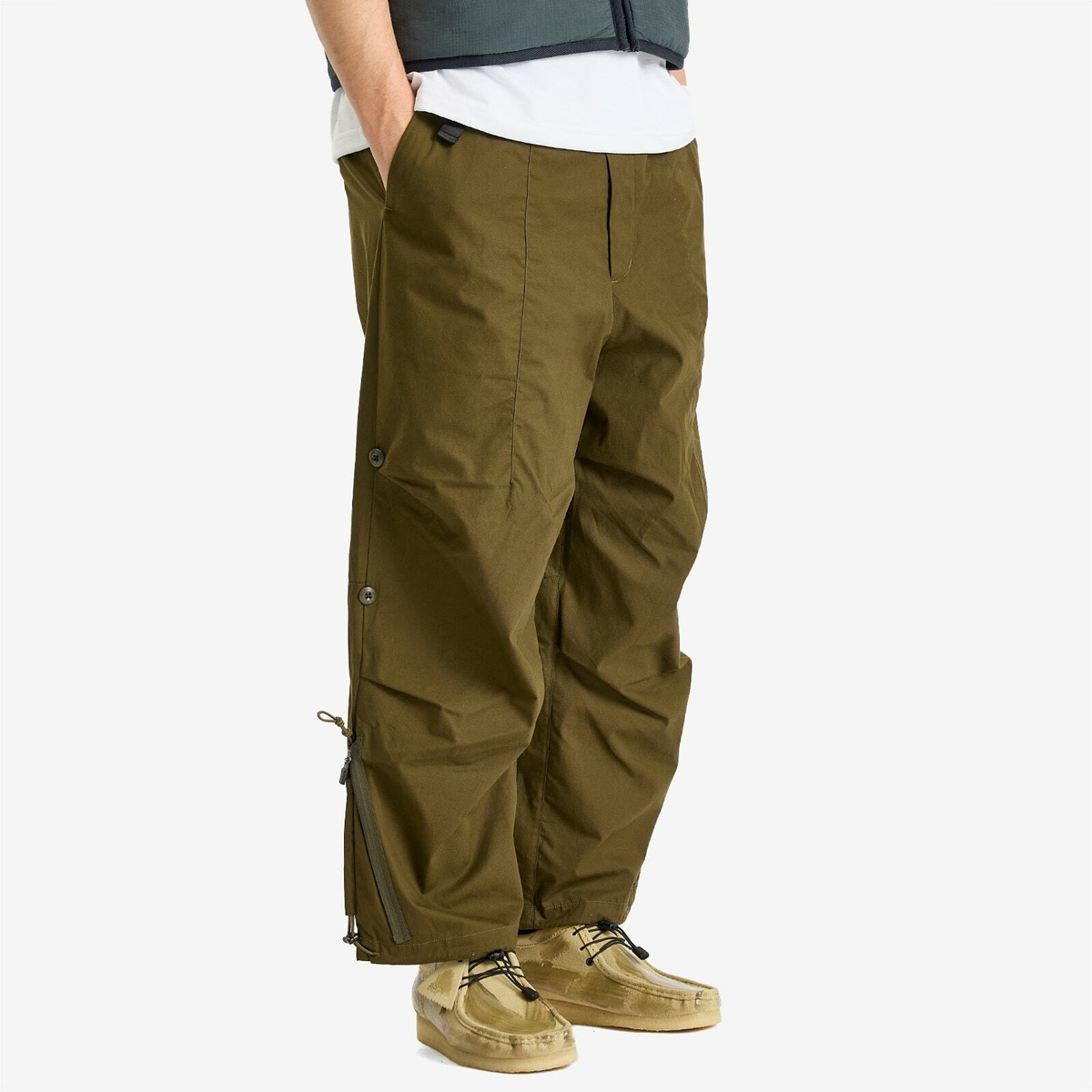 Poliquant Men's Changing Length Wide Zip Up Tucked Trousers in