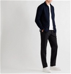Giorgio Armani - Camicia Slim-Fit Cotton-Seersucker Zip-Up Overshirt - Blue