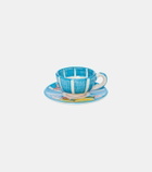 Dolce&Gabbana Casa Taormina ceramic teacup and saucer set