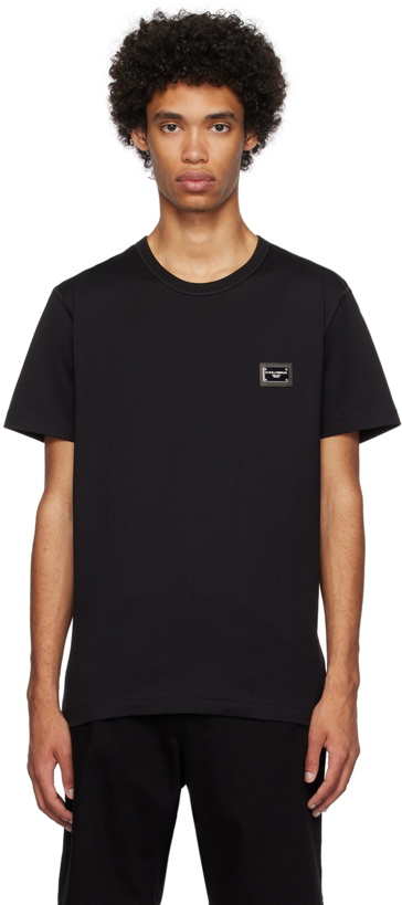 Photo: Dolce & Gabbana Black Plaque T-Shirt