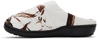 SUBU SSENSE Exclusive White Quilted Winter Camo Slippers