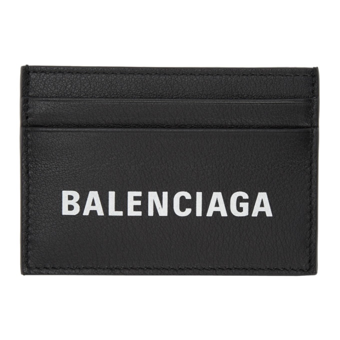 Photo: Balenciaga Black Everyday Logo Card Holder