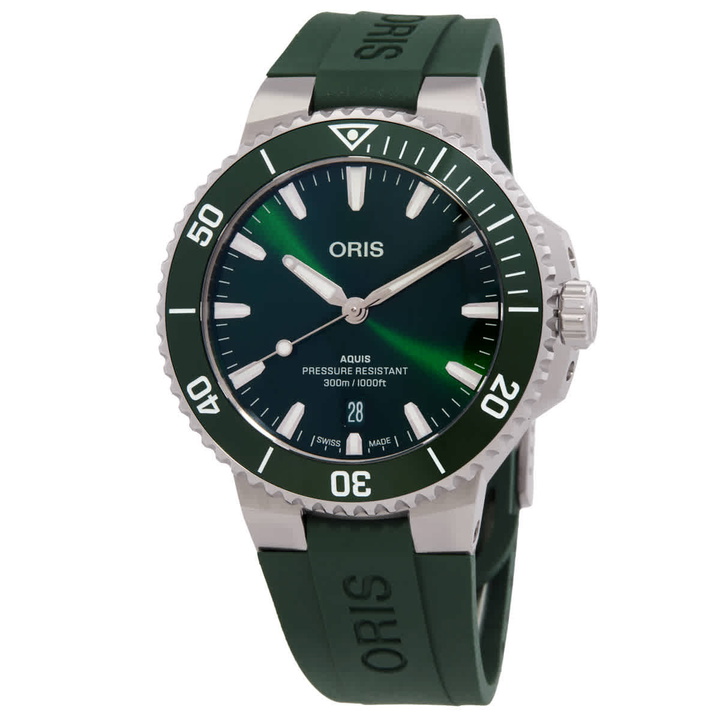 Photo: Oris Aquis Date Automatic Green Dial Mens Watch 01 733 7787 4157-07 4 22 37FC