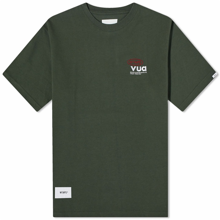Photo: WTAPS Men's 04 Embroided Crew Neck T-Shirt in Olive Drab