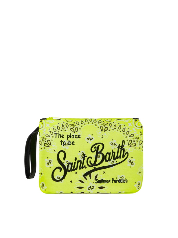 Photo: MC2 Saint Barth Parisienne Canvas Pouch Bag With Bandanna Print