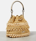 Jimmy Choo - Bon Bon embellished raffia bucket bag