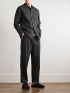 Barena - Ameo Straight-Leg Linen and Cotton-Blend Trousers - Black