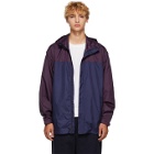 3.1 Phillip Lim Navy and Purple Colorblocked Hooded Jacket