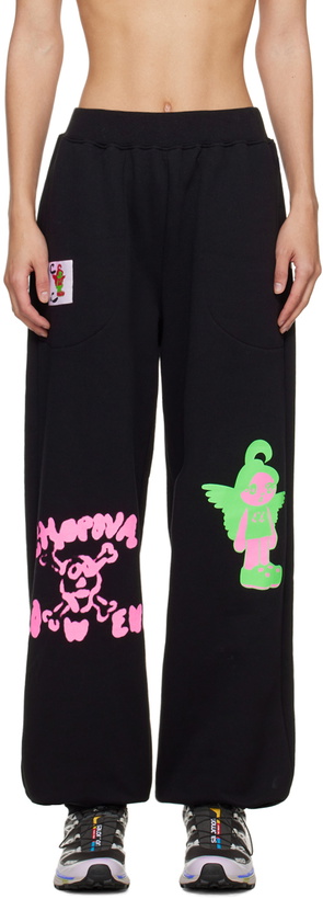 Photo: Chopova Lowena Black Curl Lounge Pants