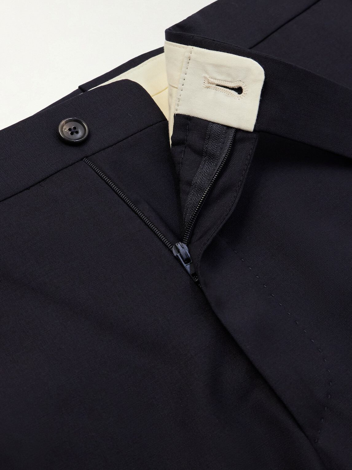 De Petrillo - Straight-Leg Wool-Blend Suit Trousers - Blue