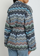 Missoni Zigzag Belted Fine-knit Trench Jacket Multicoloured
