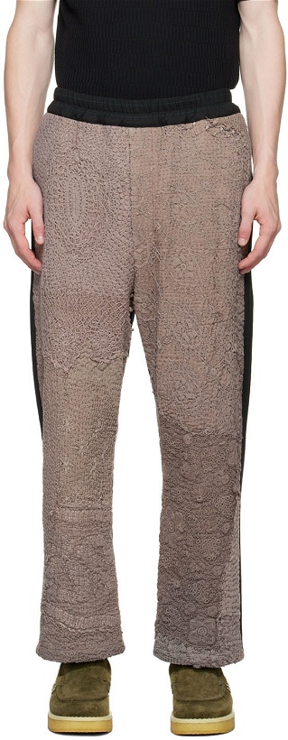 Photo: By Walid Brown Embroidered Trousers