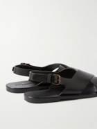 SAINT LAURENT - Mojave Leather Sandals - Black