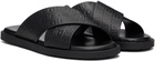 Ferragamo Black Ferragamo Monogram Sandals