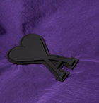 AMI - Logo-Appliquéd Shell Hooded Coach Jacket - Purple