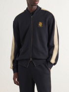 Aimé Leon Dore - Saint George Logo-Embroidered Striped Cotton Track Jacket - Black
