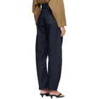 AGOLDE Navy Luna High Rise Pieced Taper Jeans