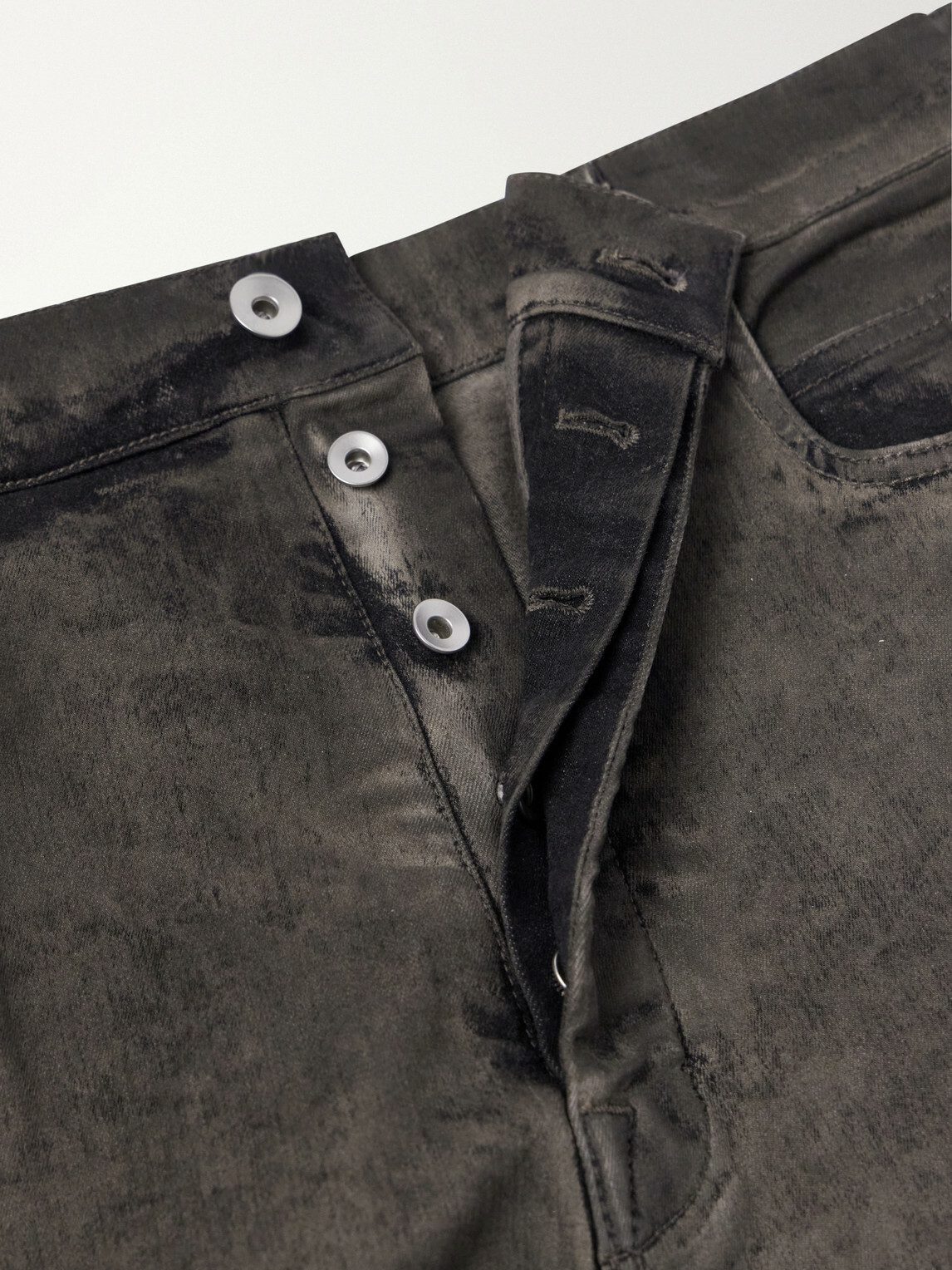 Rick Owens - Bolan Frayed Baggy Bootcut Jeans - Gray