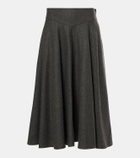 Ralph Lauren Collection Jennine wool flannel midi skirt