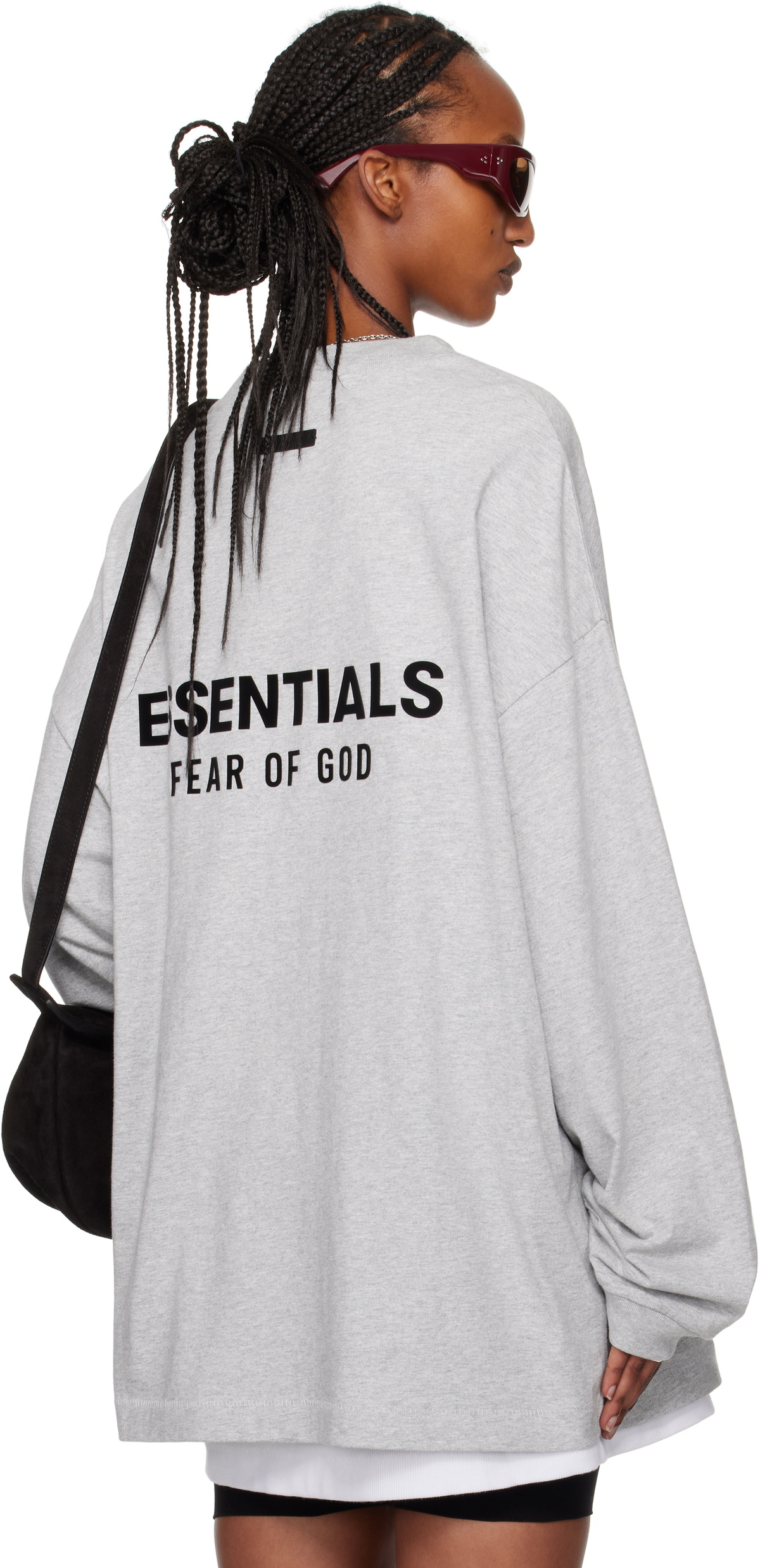 FOG ESSENTIALS JERSEY LONG SLEEVE T-SHIRT GRAY ロンT グレー Fear of God ESSENTIALS Gray Jersey Long Sleeve T-shirt Fear