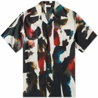 Alexander McQueen Men's All Over Grafitti Logo Vacation Shirt in Mix Color