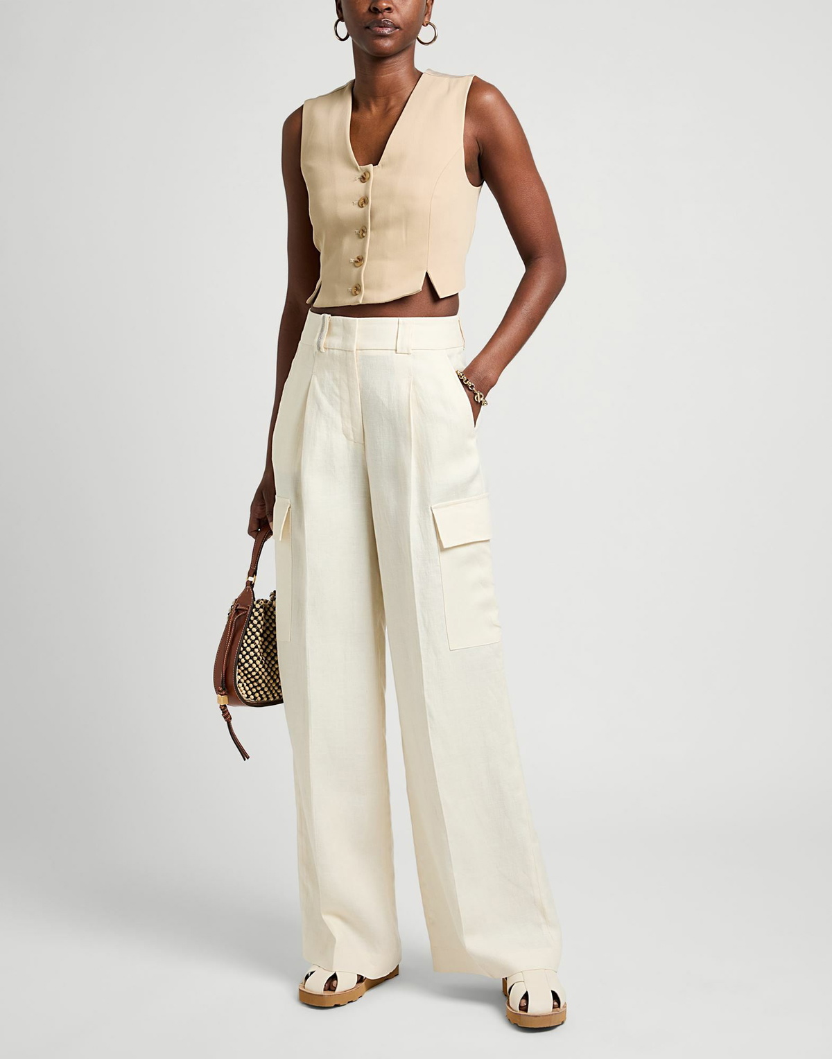 Peserico Womens Pants Cream