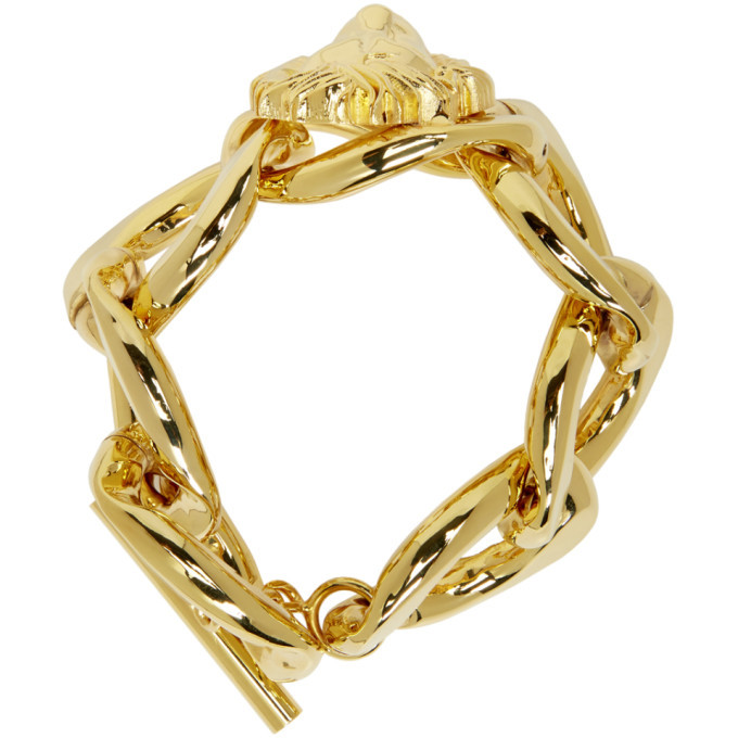 Versus Gold Lion Chain Bracelet