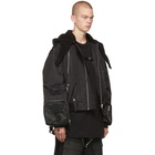 Blackmerle SSENSE Exclusive Black Hooded Bomber Jacket