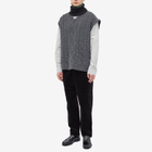 MHL by Margaret Howell Men's Tipped Neck Warmer in Black/Rosemerry