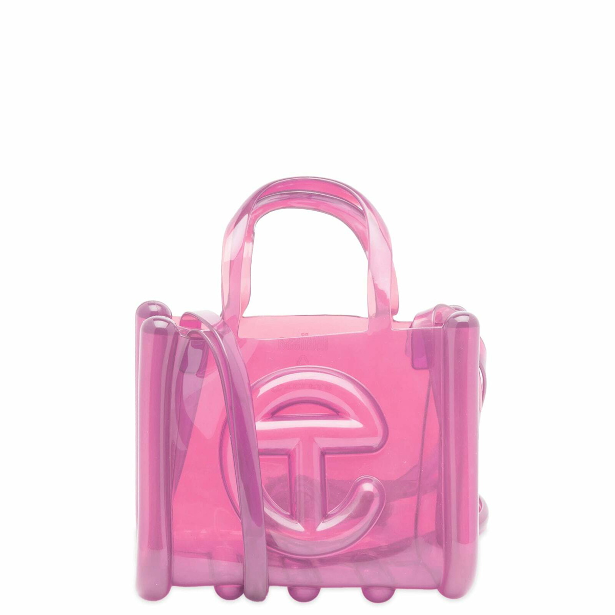 Photo: Melissa Women's x TELFAR Small Jelly Shopper Bag in Pink