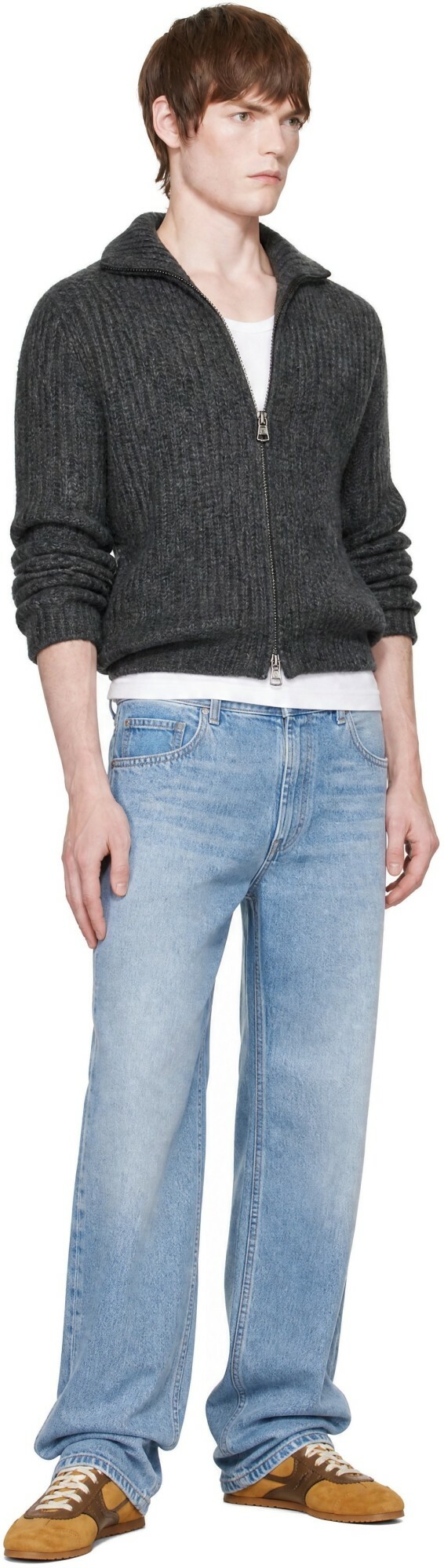 Moncler Gray Zip Cardigan