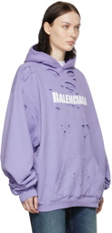 Balenciaga Purple Cotton Hoodie