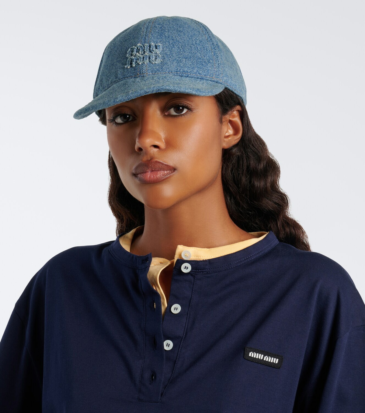 Miu Miu Denim baseball cap