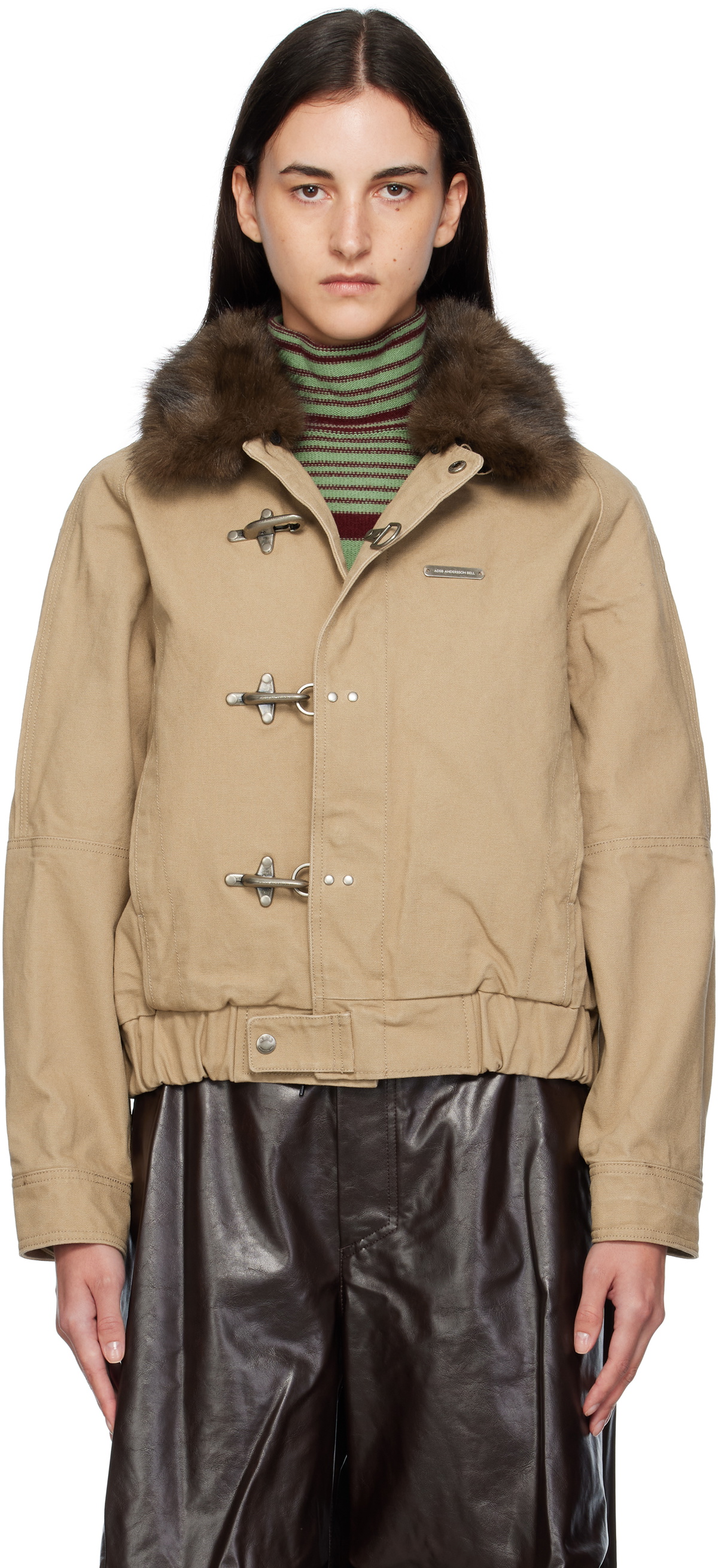 Andersson Bell Beige Ortega Washed Cotton Jacket