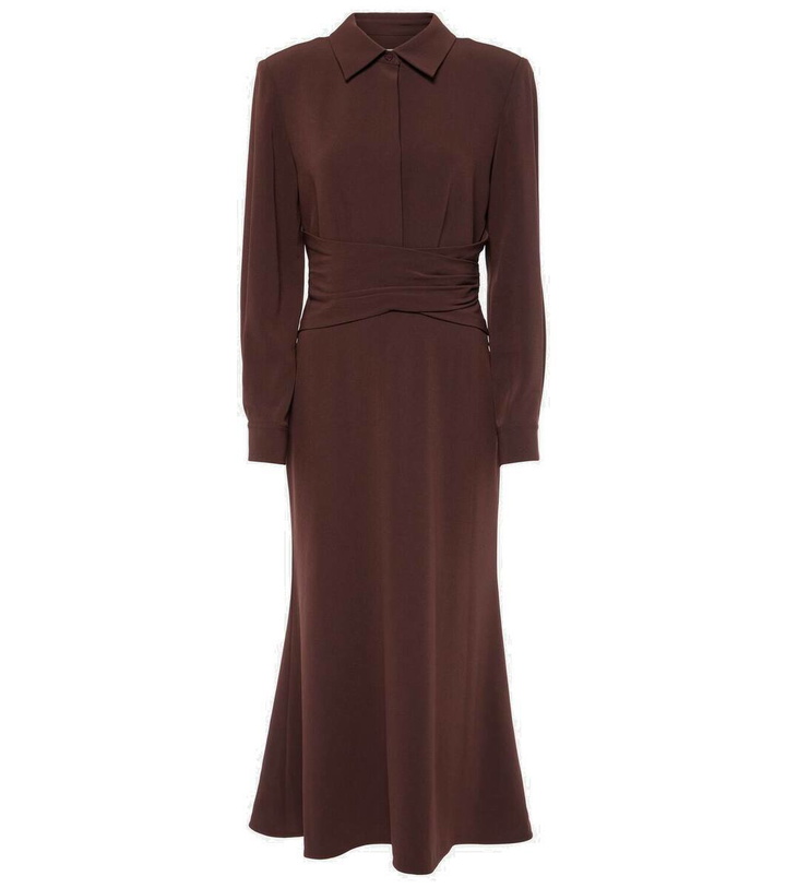 Photo: Roland Mouret Gathered crêpe satin midi dress