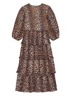 GANNI - Leopard Print Midi Dress