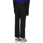 Juun.J Black Straight Pinstripe Trousers